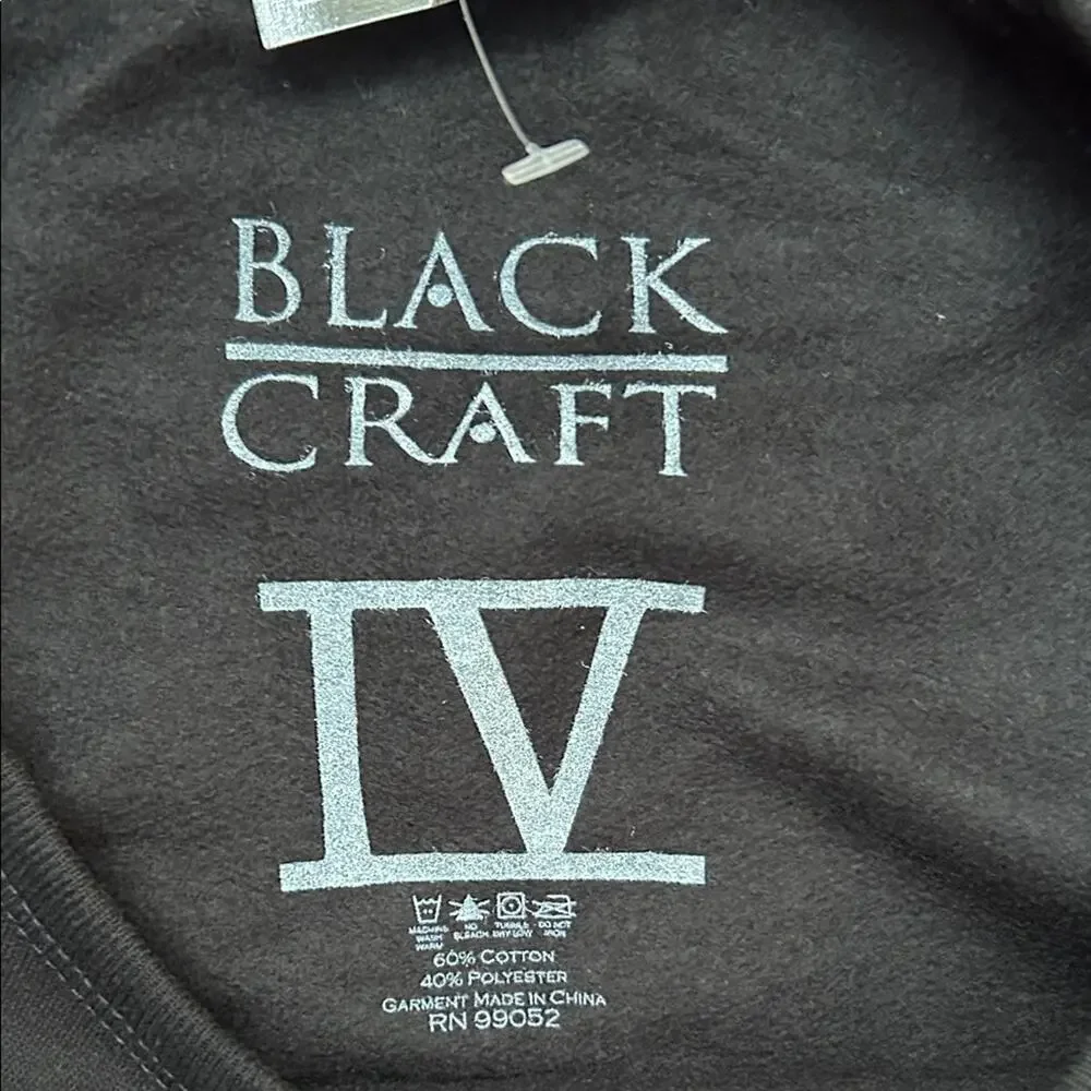 Blackcraft Lucipurr Black Lightweight Sweatshirt, Size XL, NWT - Picture 2 of 13